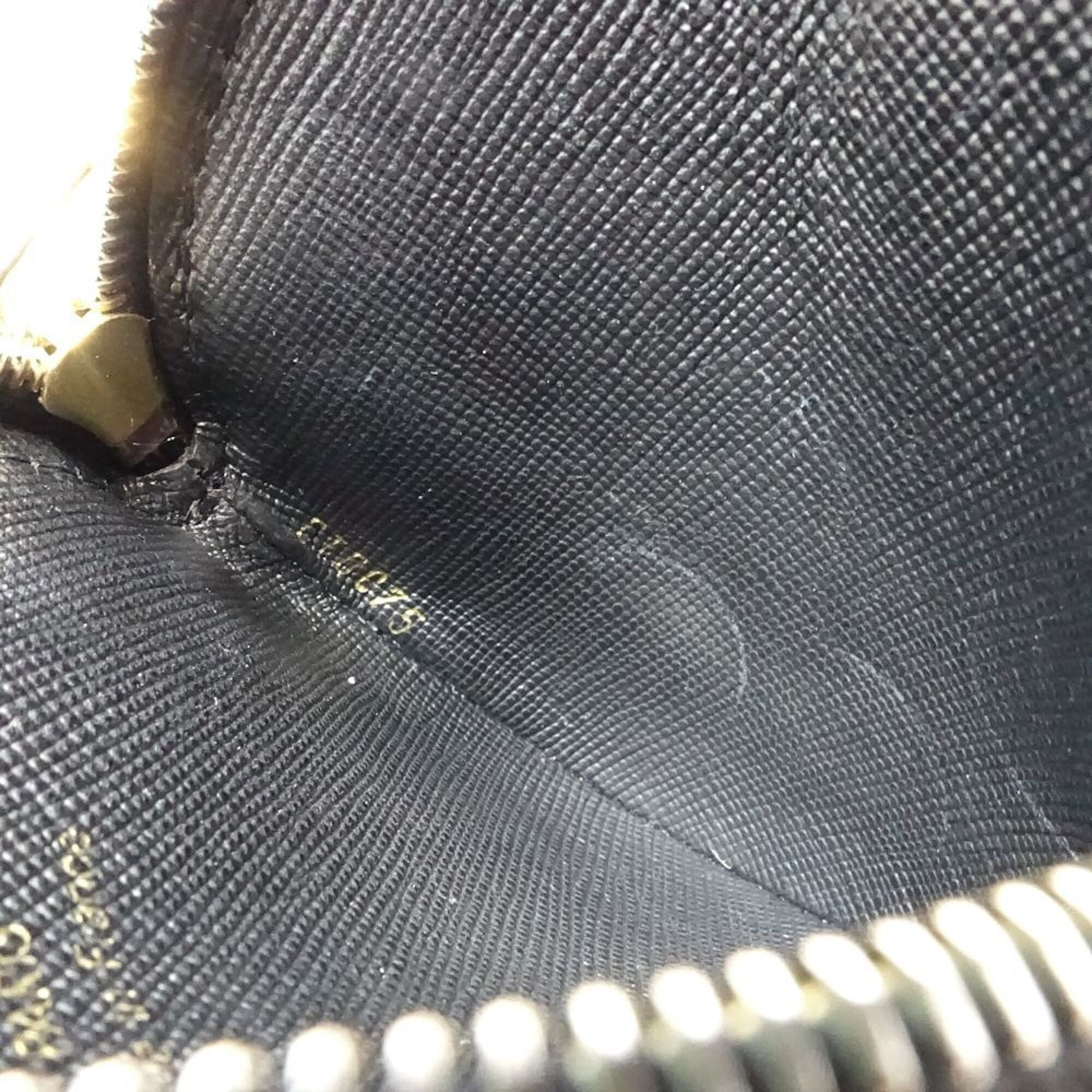 Louis Vuitton Noir Leather Coin Purse/Coin Case (Pre-Owned)