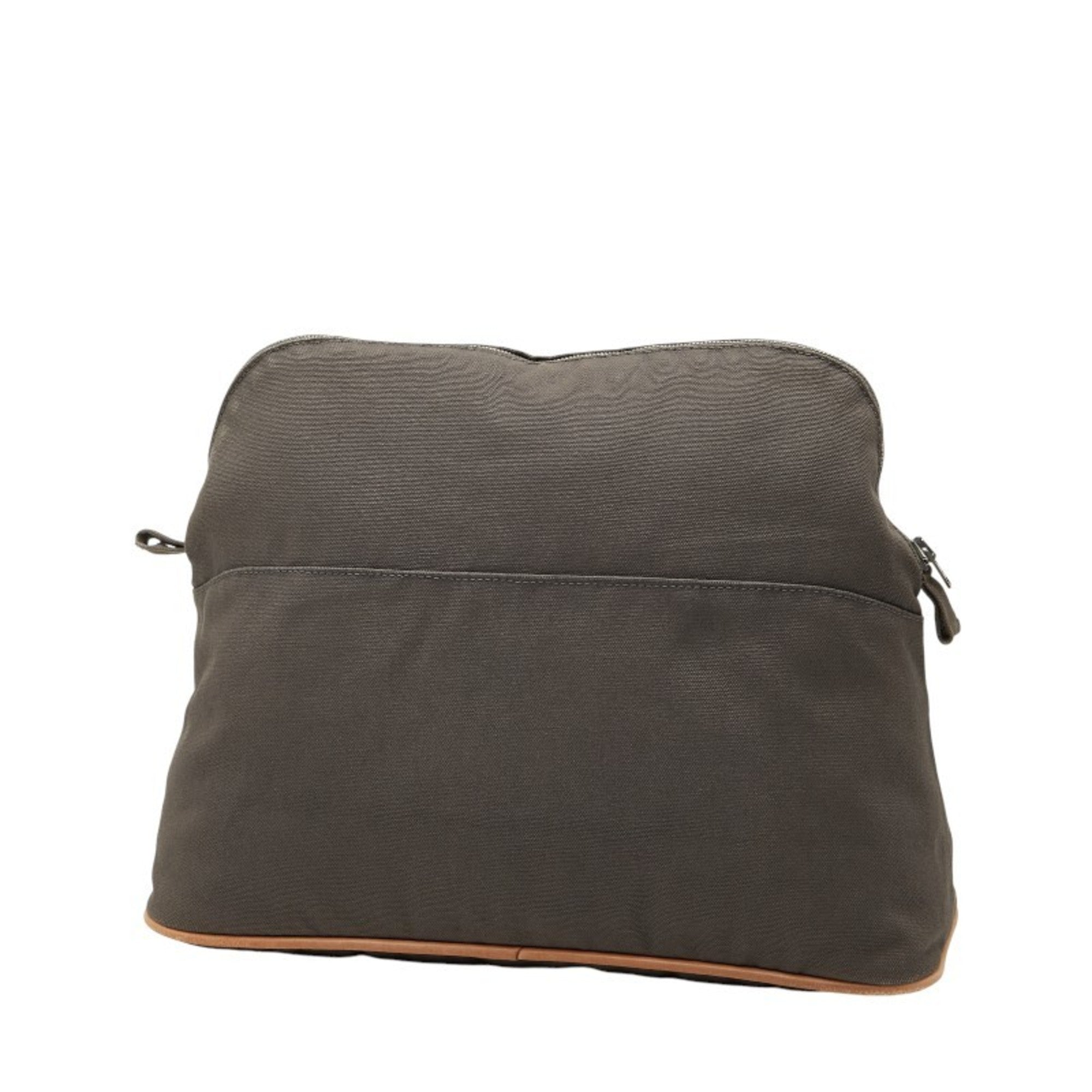 Hermes Gray Brown Cotton Pouch (Pre-Owned)