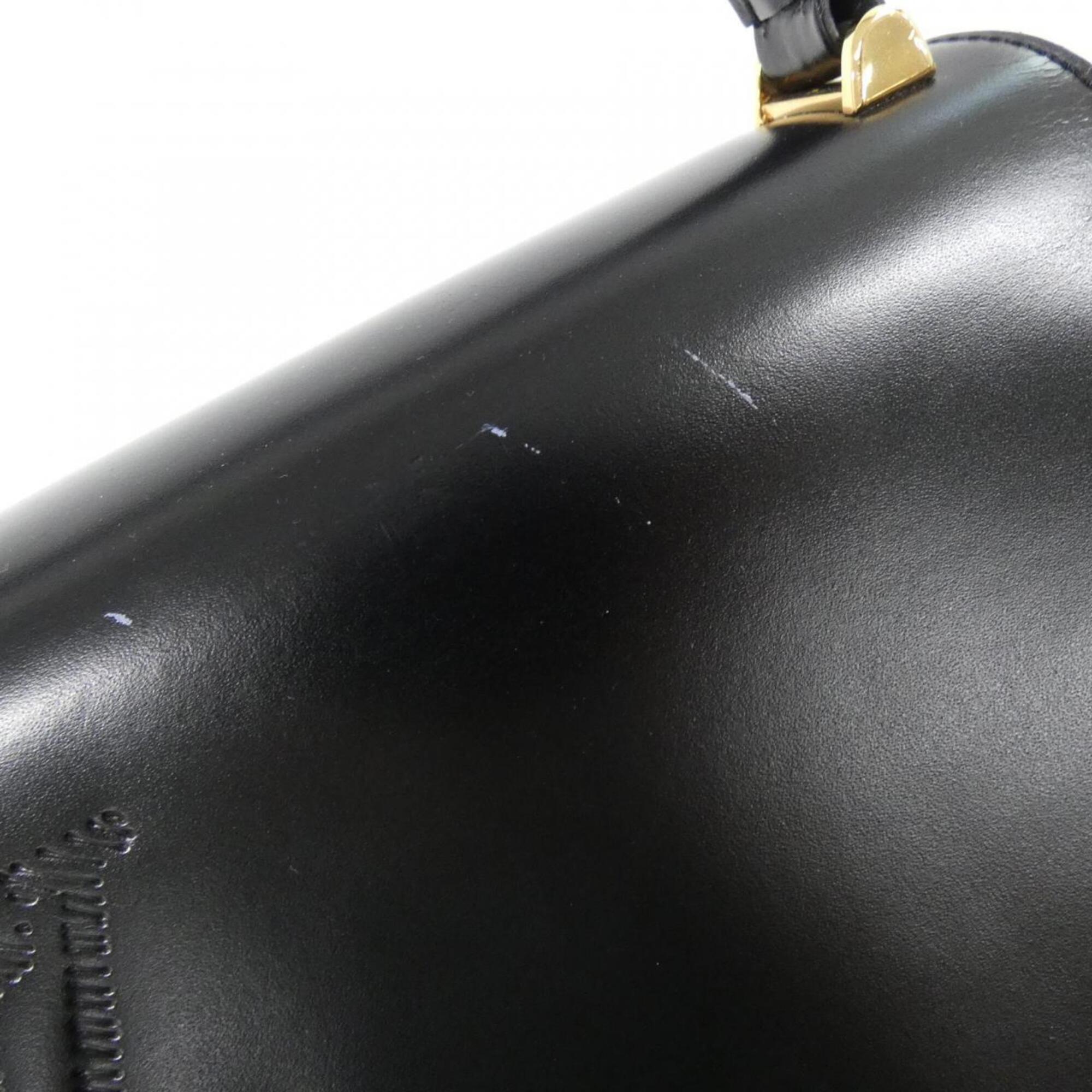 Louis Vuitton Black Leather Handbag (Pre-Owned)
