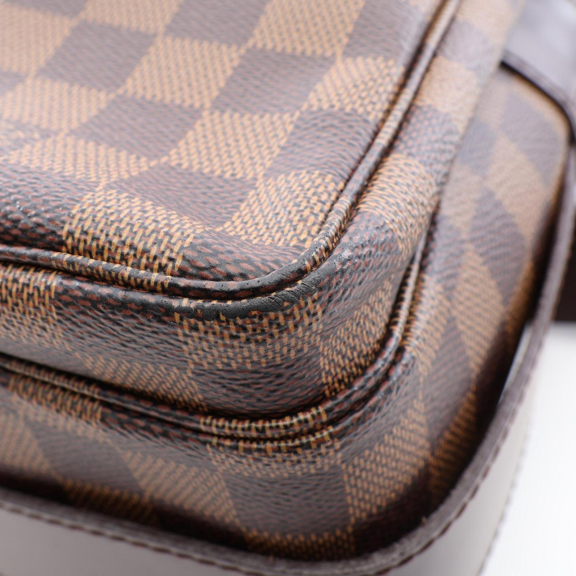 Louis Vuitton Brown Ebene Coated Canvas Leather Handbag Shoulder Bag (Pre-Owned)