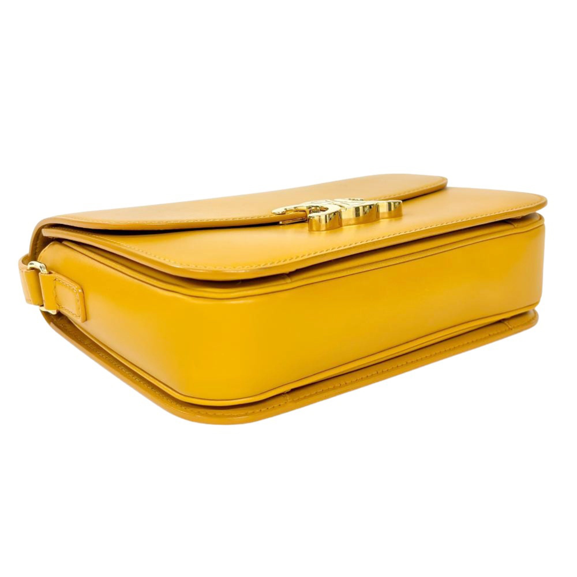 Celine Yellow Leather Shoulder Bag (Pre-Owned)