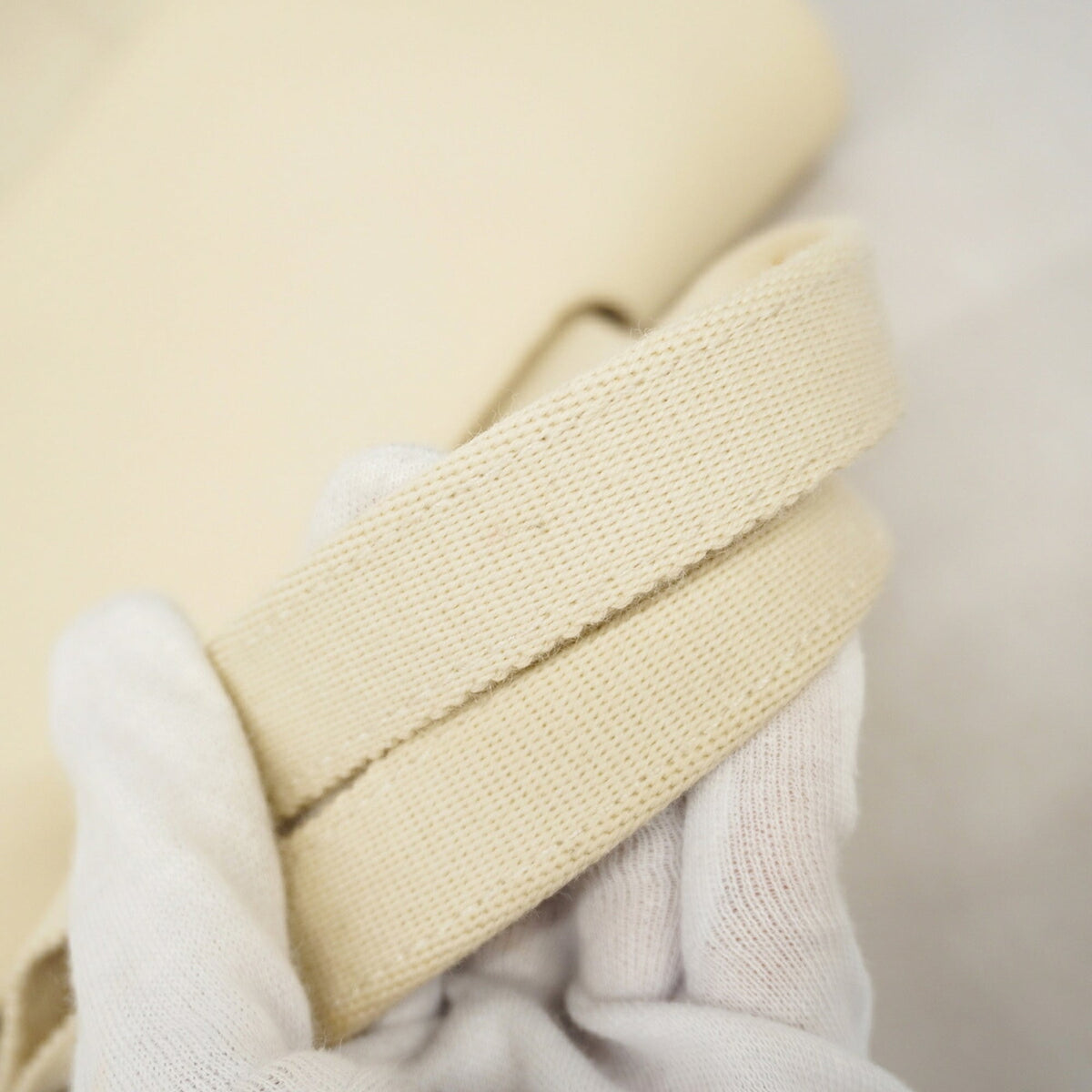 Hermes Ivory Toile Chevron Tote Bag (Pre-Owned)