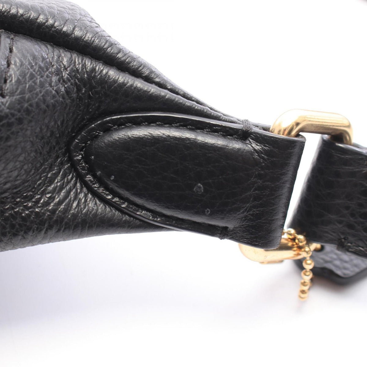 Coach Black Leather Fanny Pack Handbag (Pre-Owned)