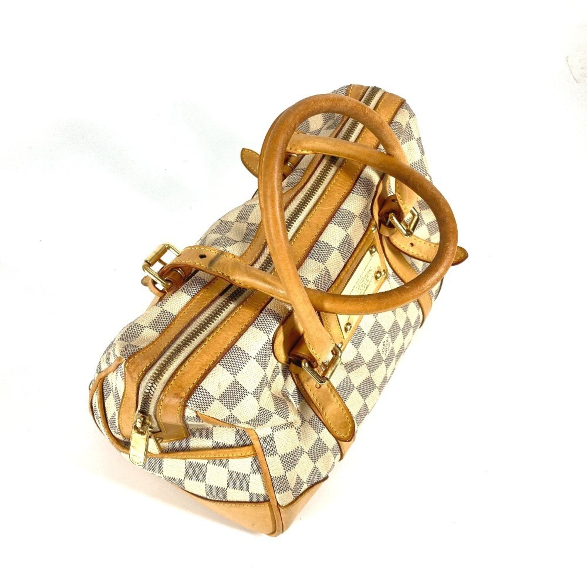 Louis Vuitton White Handbag Tote Bag (Pre-Owned)