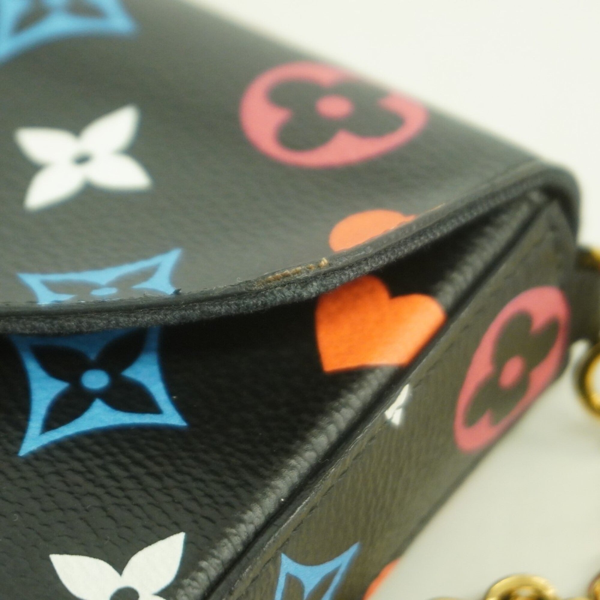 Louis Vuitton Black Multi-Color Chain/Shoulder Wallet (Pre-Owned)