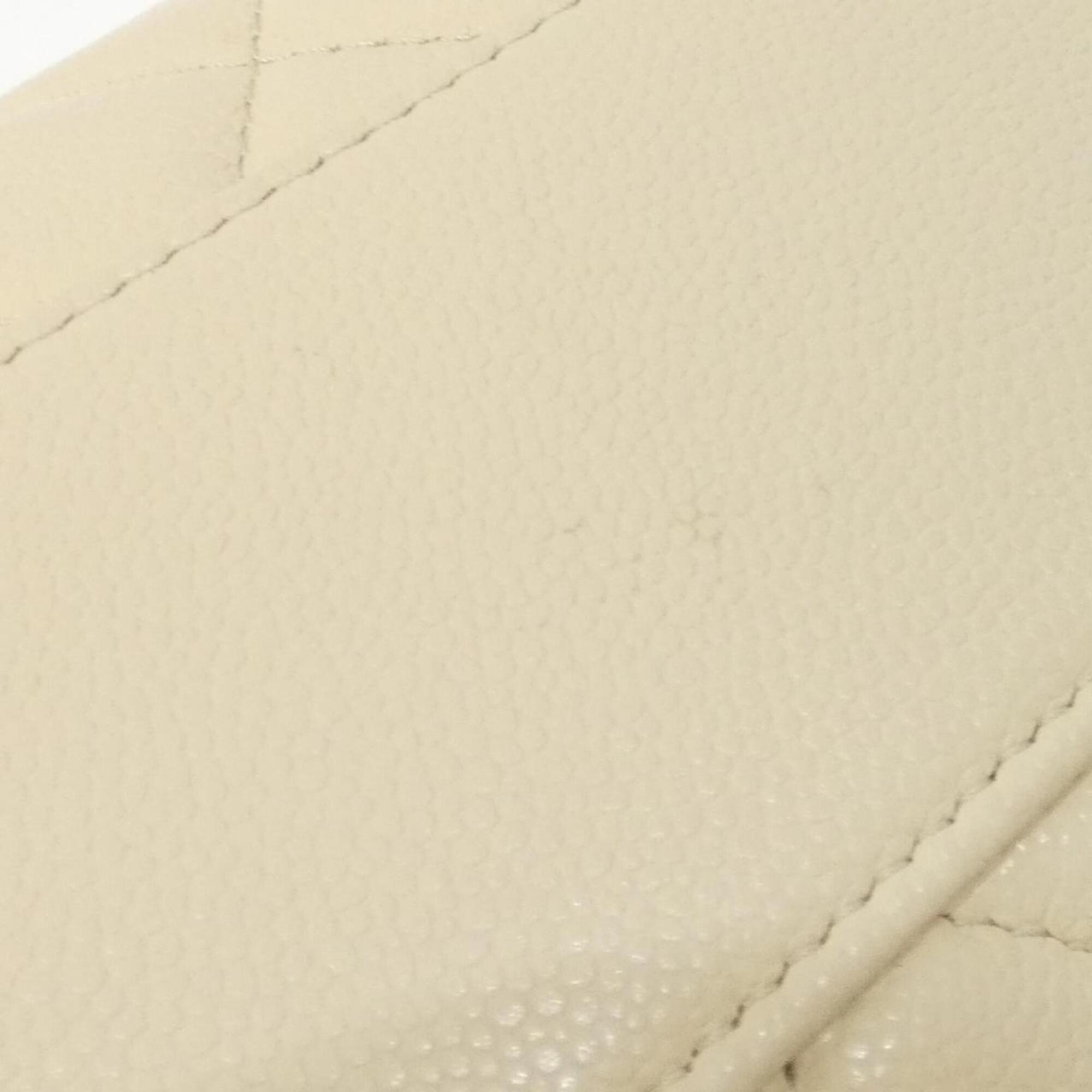 Chanel Beige Grained Calfskin Handbag (Pre-Owned)