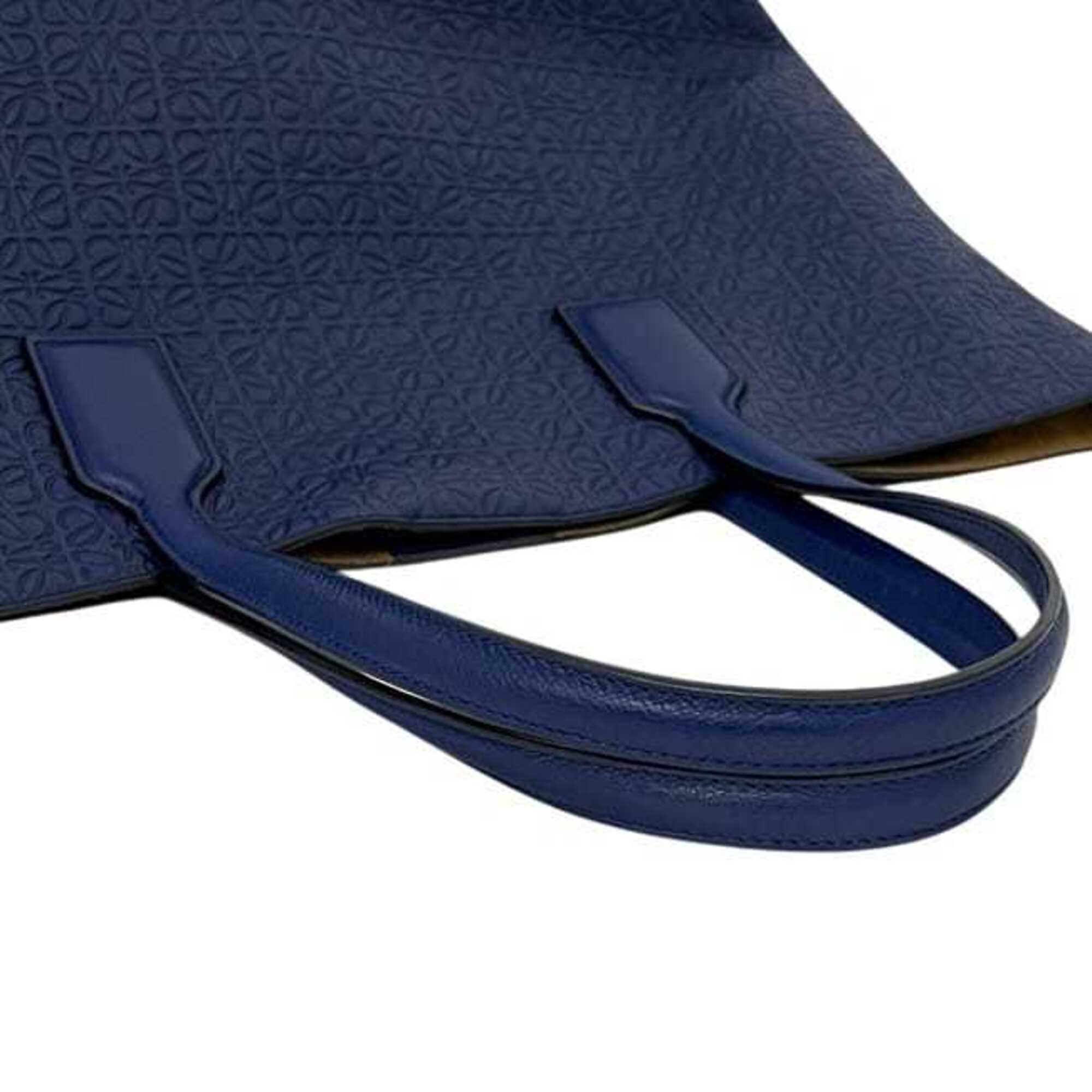 Loewe Blue Leather Tote Bag (Pre-Owned)