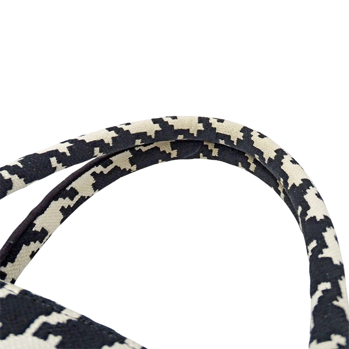 Christian Dior Black White Canvas Handbag Tote Bag (Pre-Owned)