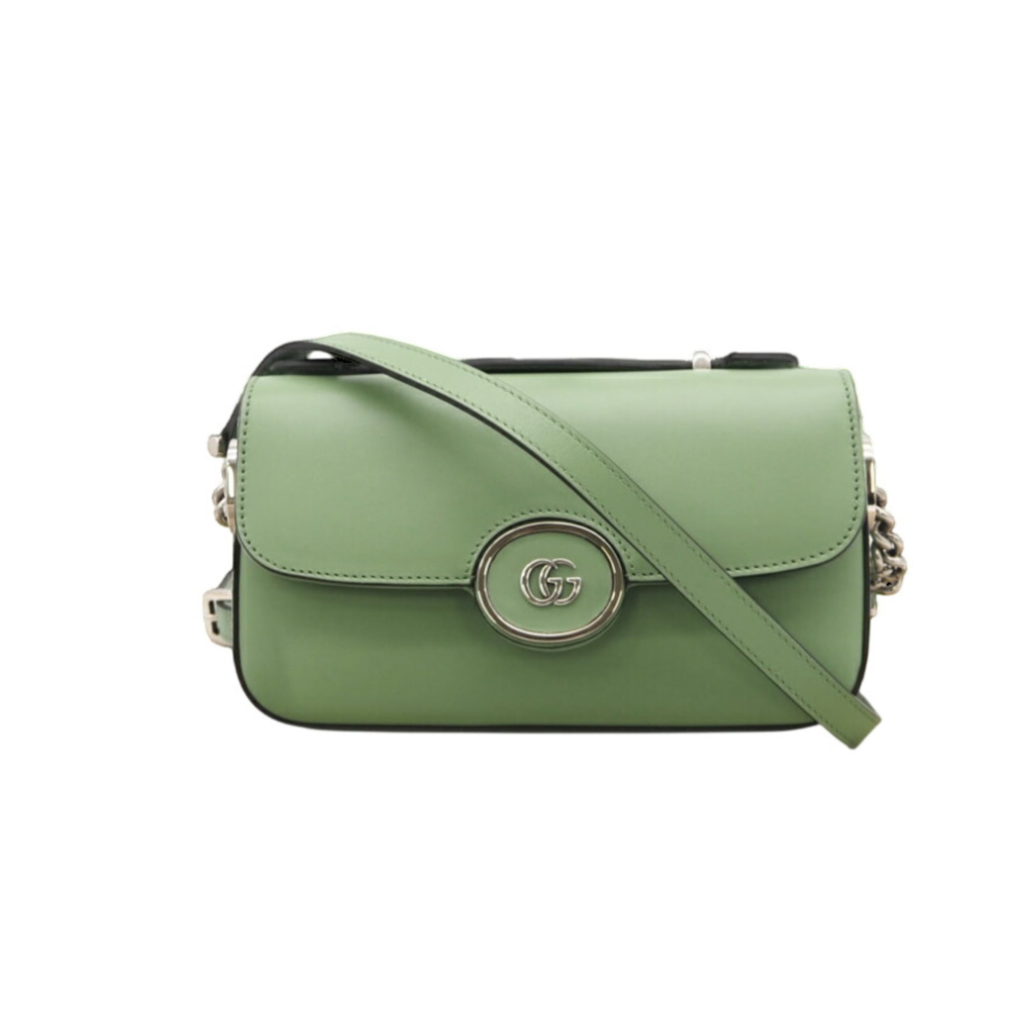 Gucci Green Leather Shoulder Bag (Pre-Owned)