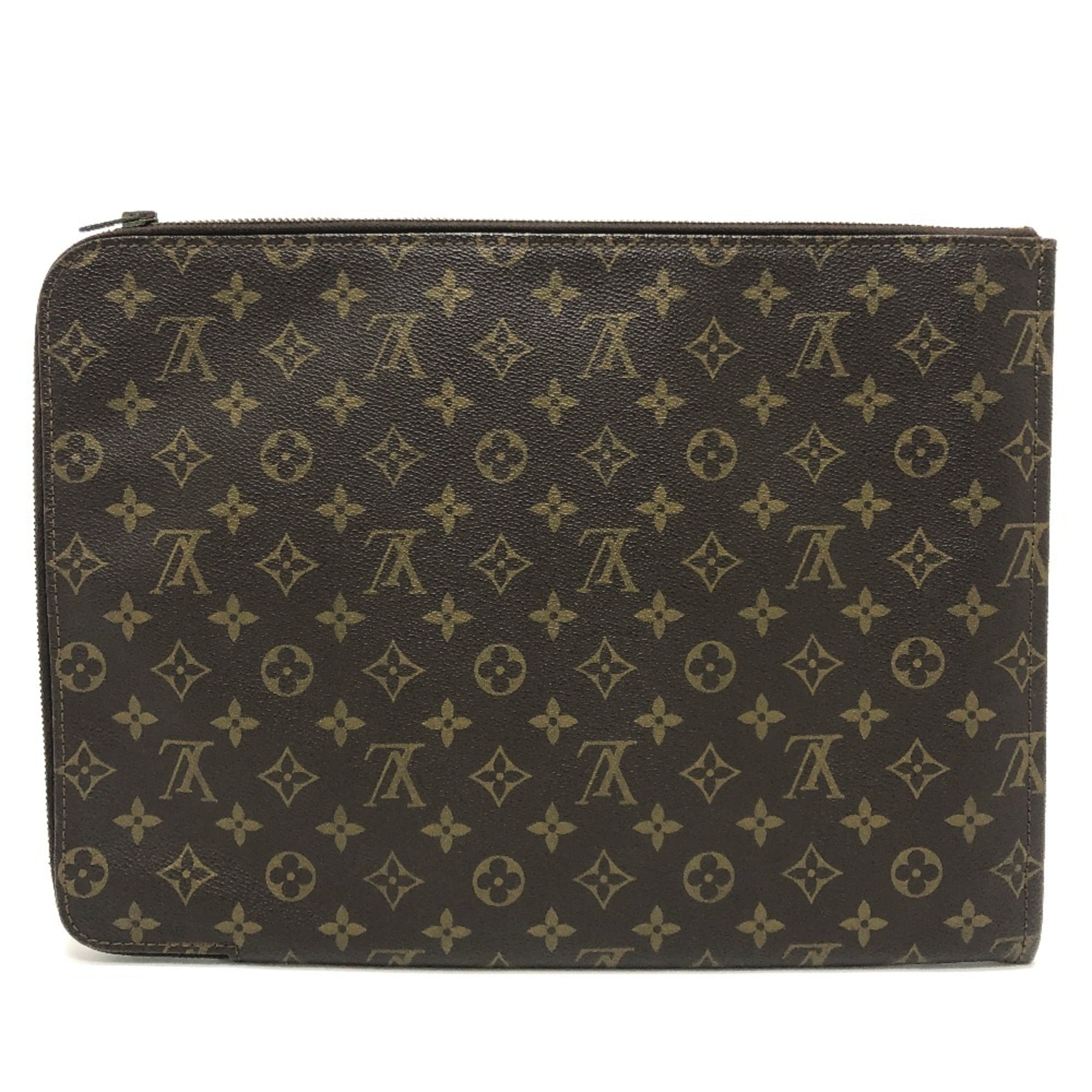 Louis Vuitton Brown Monogram Canvas Clutch Bag (Pre-Owned)