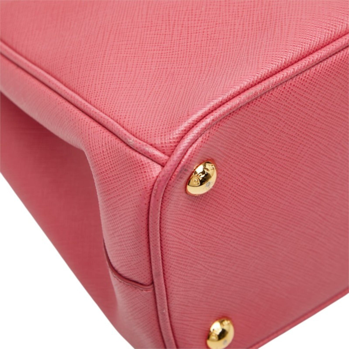 Prada Pink Saffiano Triangle Leather Handbag Shoulder Bag (Pre-Owned)