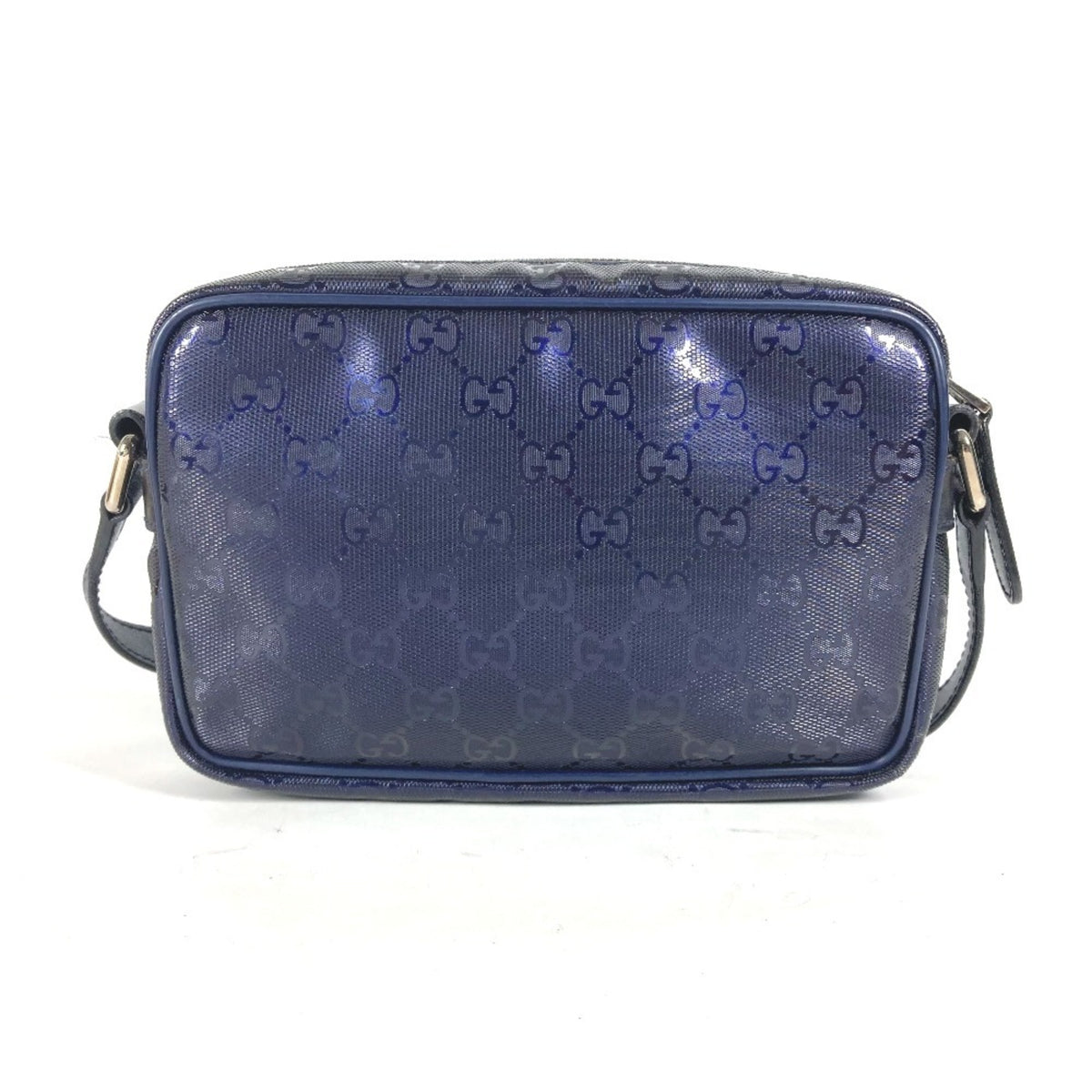 Gucci Gg Imprimé Blue Gg Imprimé Pochette Shoulder Bag (Pre-Owned)