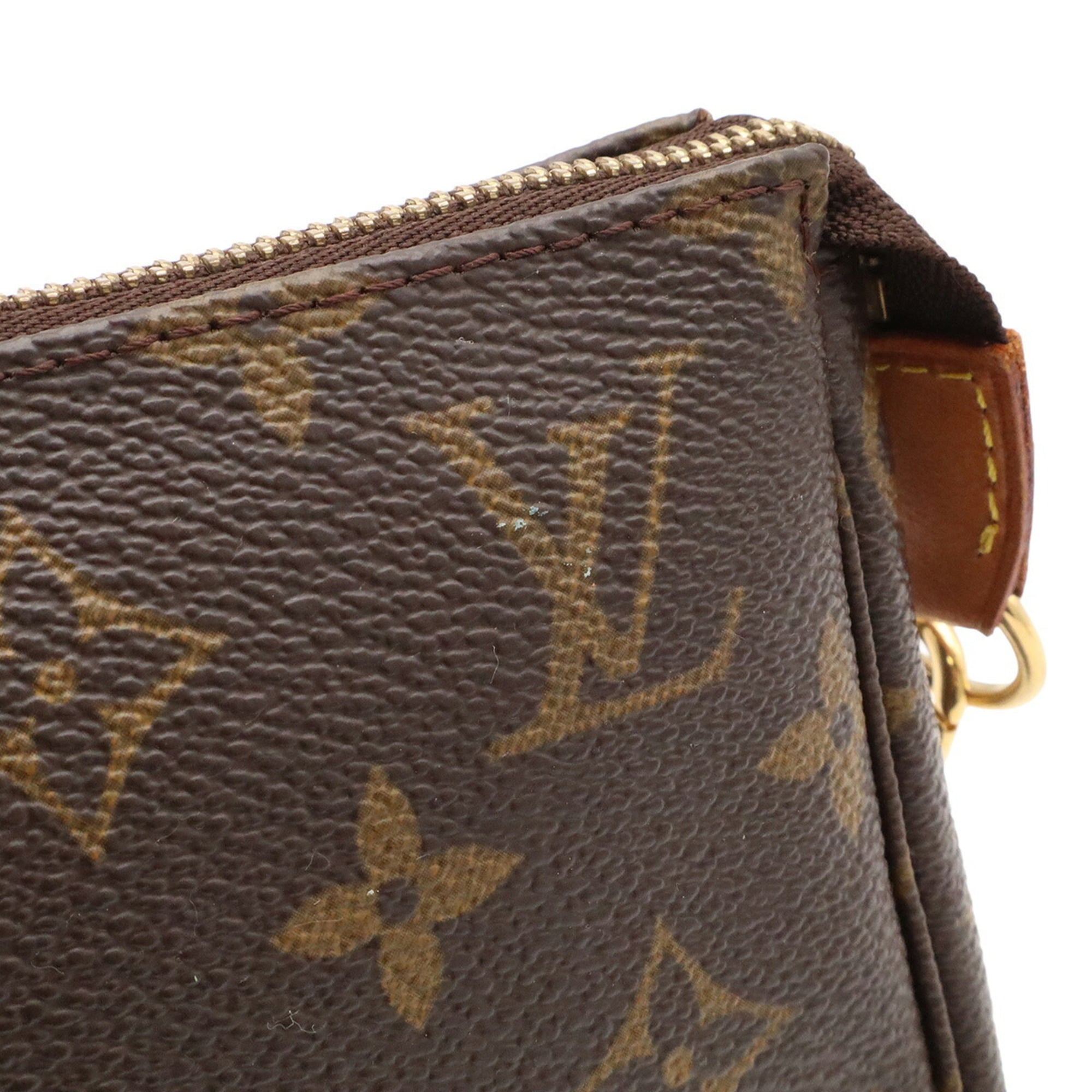 Louis Vuitton Brown Monogram Canvas Handbag Pochette Pouch (Pre-Owned)