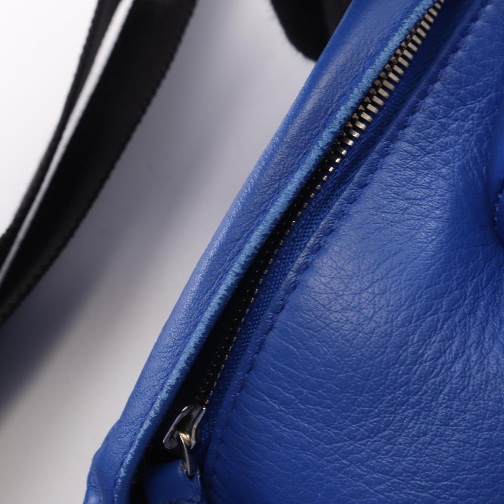 Balenciaga Blue Leather Fanny Pack Handbag (Pre-Owned)