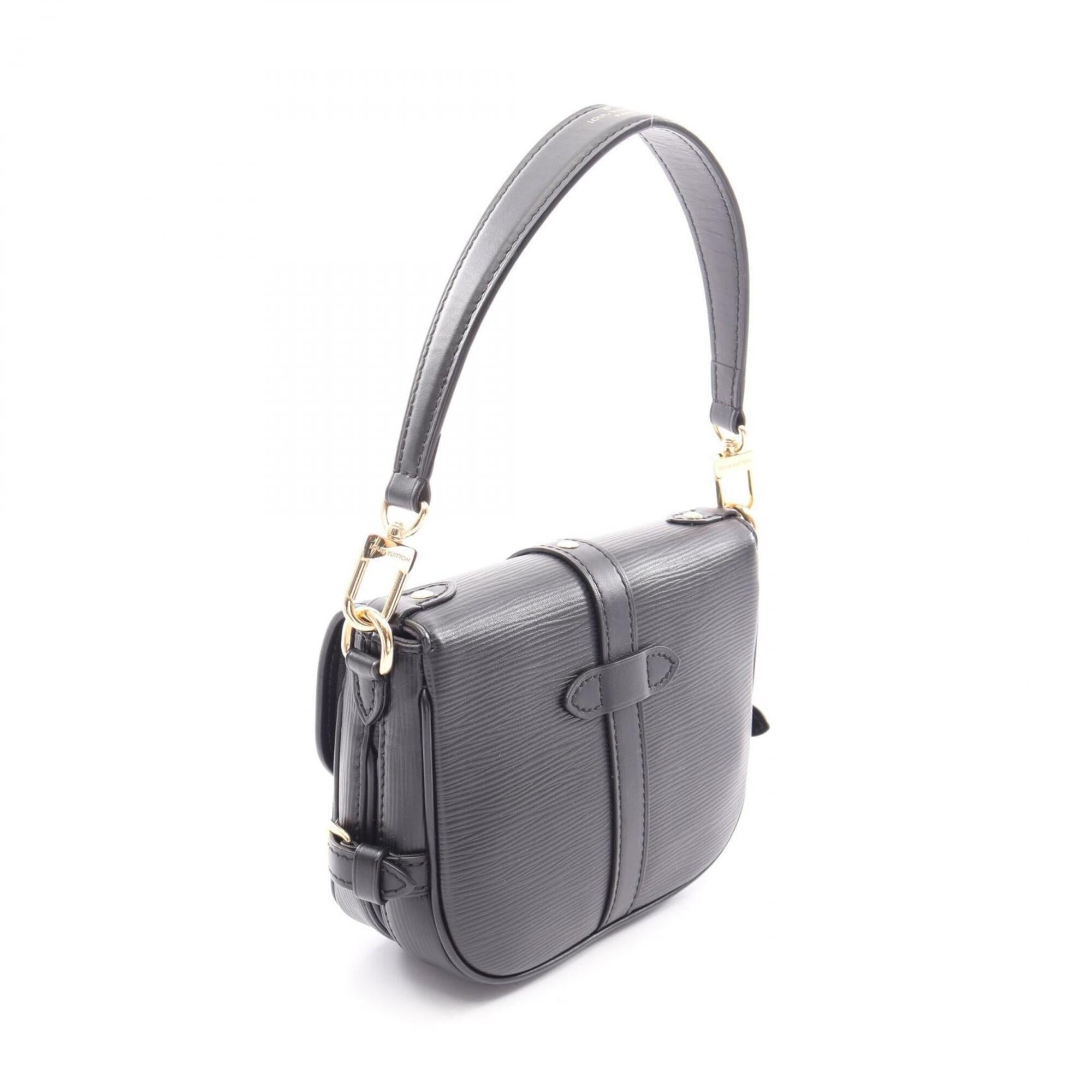 Louis Vuitton Black Leather Handbag (Pre-Owned)