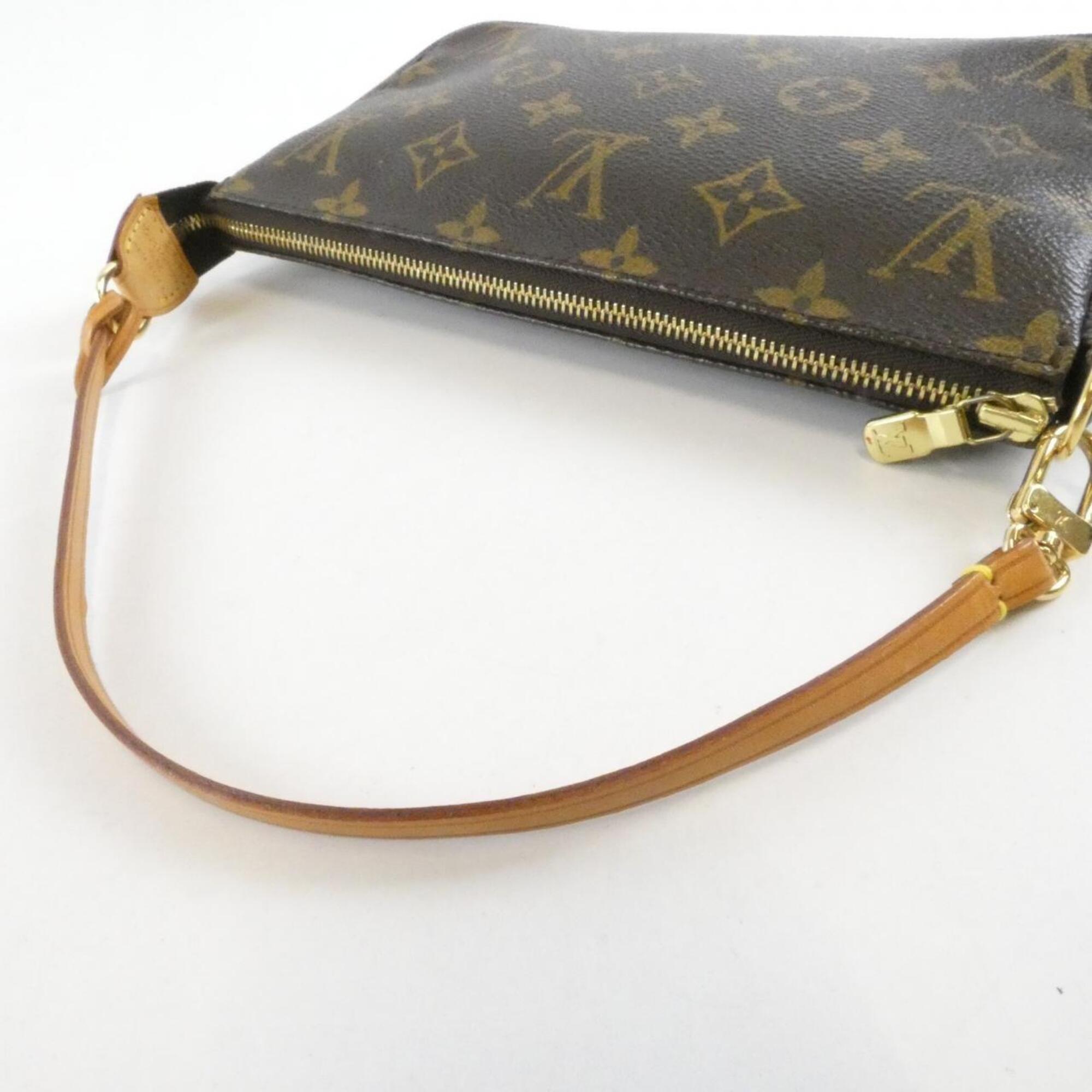 Louis Vuitton Monogram Marron Coated Canvas Pochette (Pre-Owned)