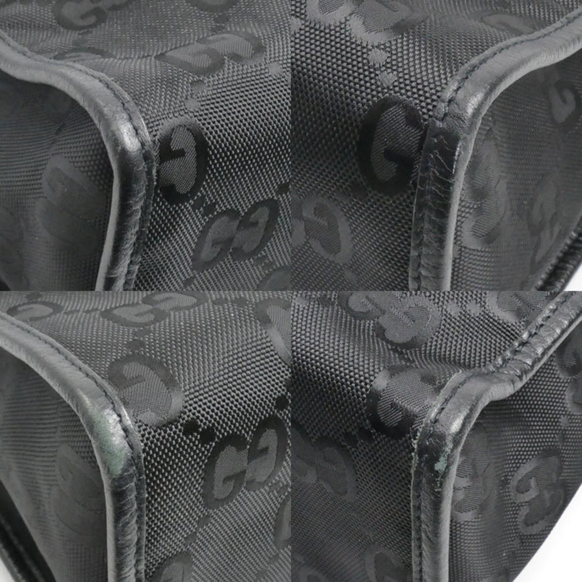 Gucci Black Nylon Leather Shoulder Bag (Pre-Owned)