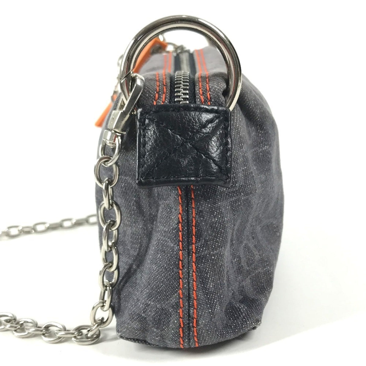 Christian Dior Navy Denim Pouch Shoulder Bag (Pre-Owned)