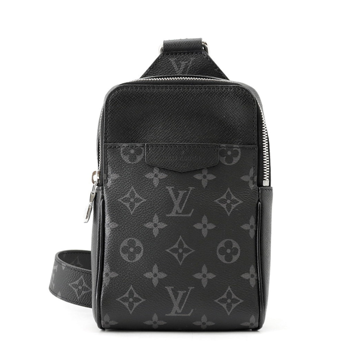 Louis Vuitton Monogram Eclipse Black Noir Taiga Leather Monogram Eclipse Handbag Sling Bag (Pre-Owned)