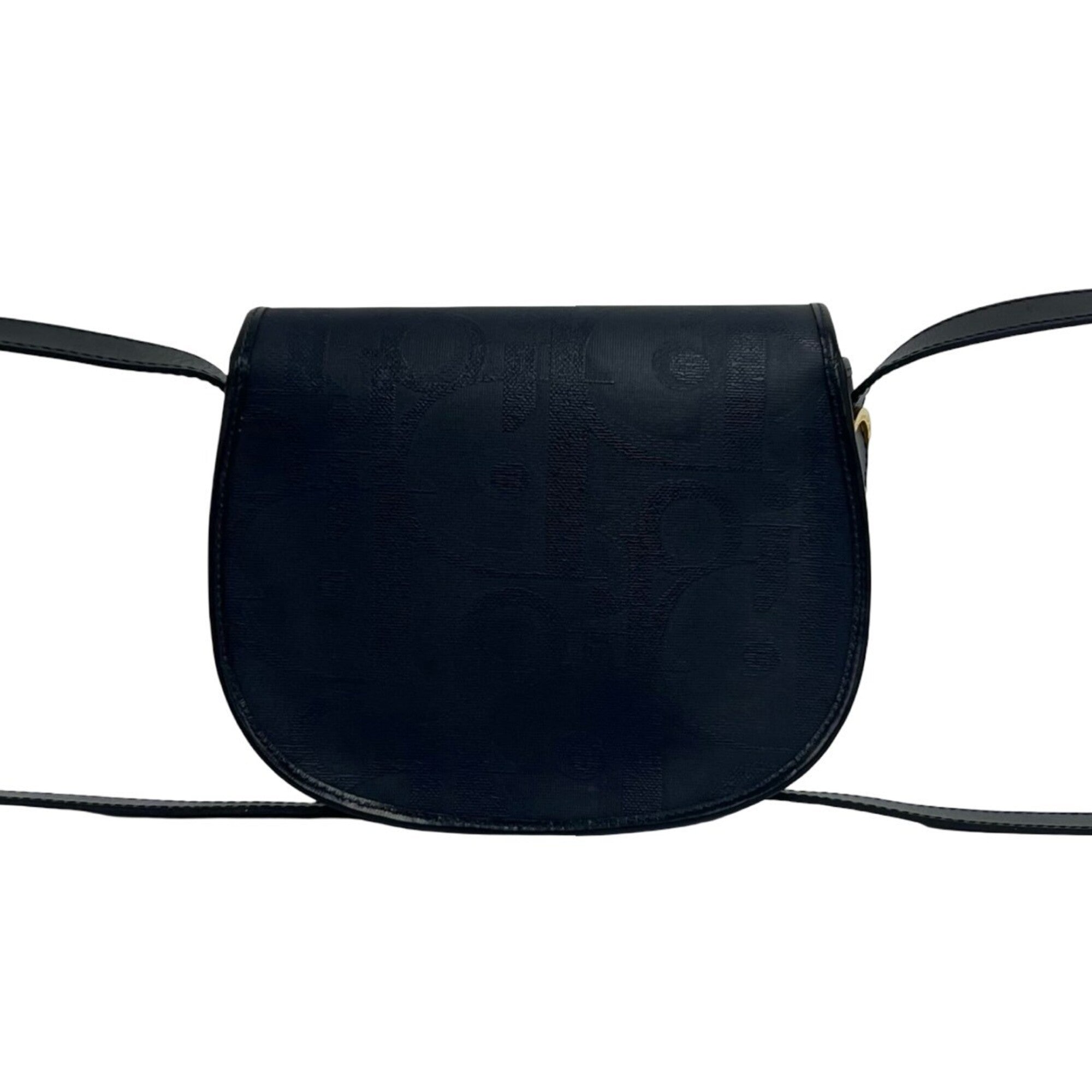 Christian Dior Navy Pvc Leather Pochette Shoulder Bag (Pre-Owned)