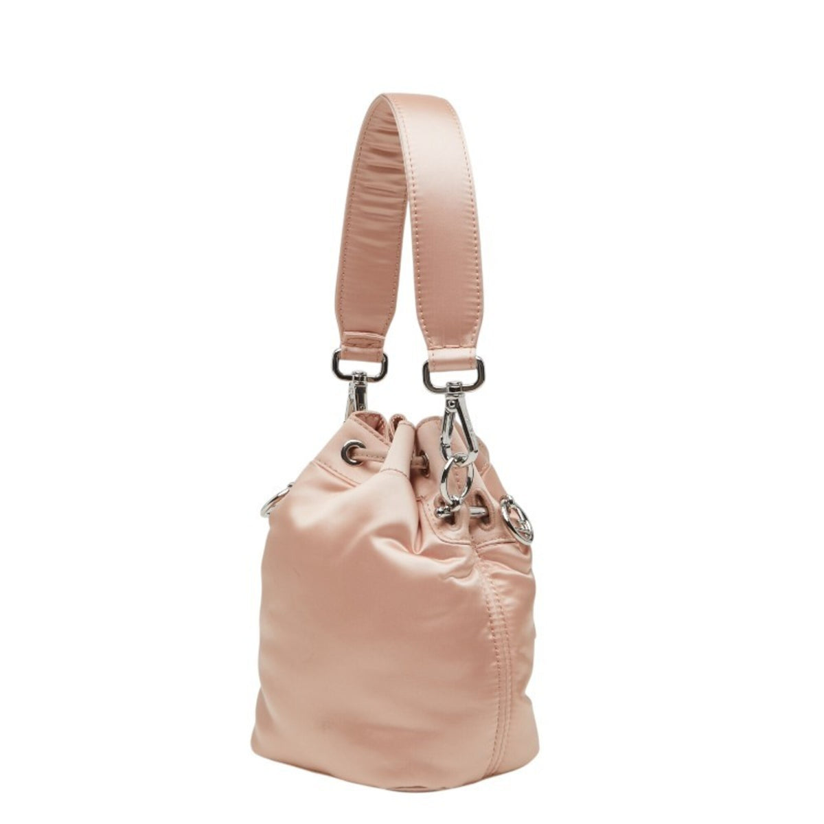 Fendi Pink Satin Handbag Shoulder Bag (Pre-Owned)