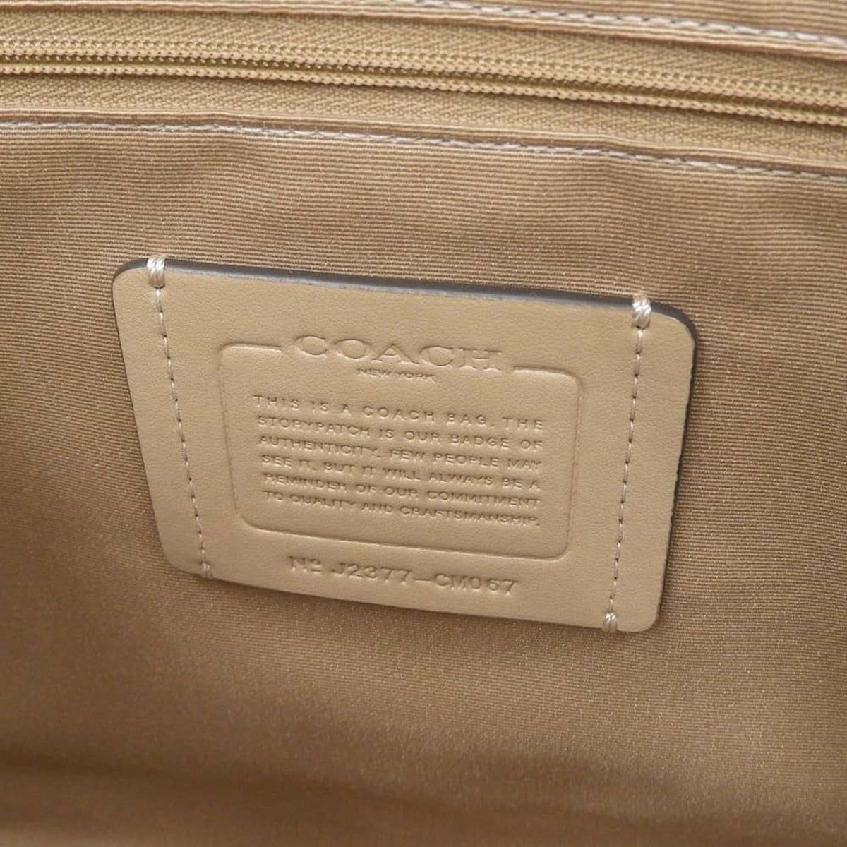Coach Brown Ivory Leather Canvas Handbag Shoulder Bag (Pre-Owned)