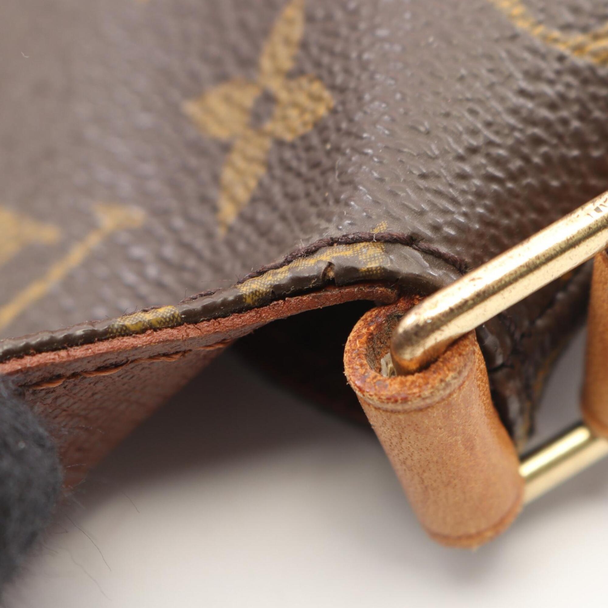 Louis Vuitton Monogram Brown Coated Canvas Leather Shoulder Bag (Pre-Owned)