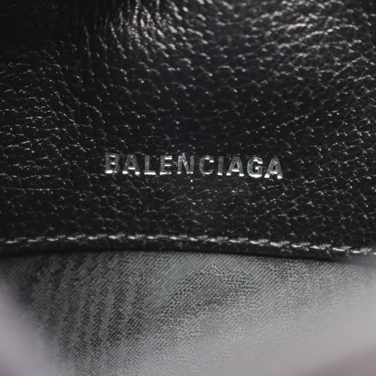 Balenciaga Black Canvas Leather Handbag Shoulder Bag (Pre-Owned)