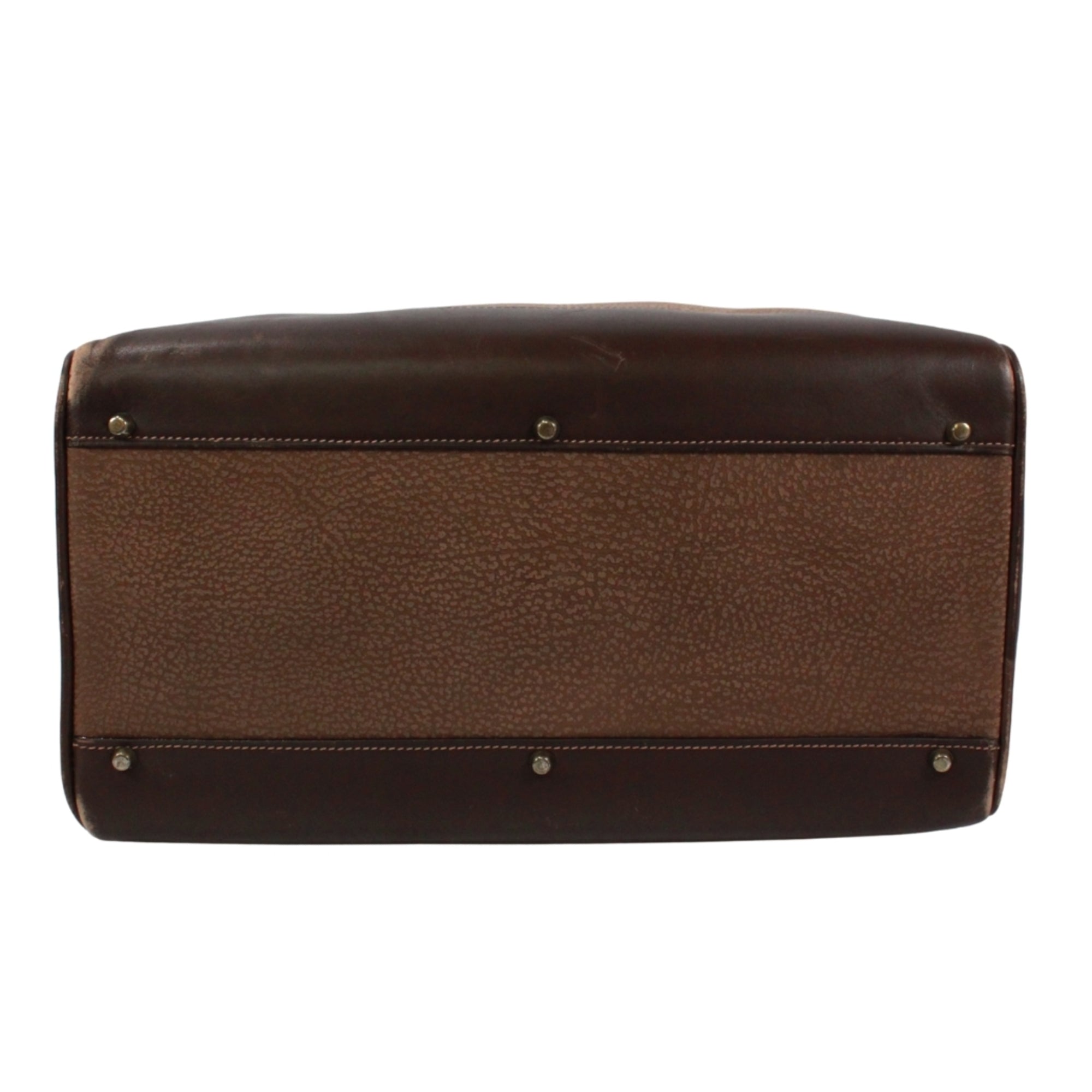 Gucci Brown Leather Boston Bag Handbag (Pre-Owned)