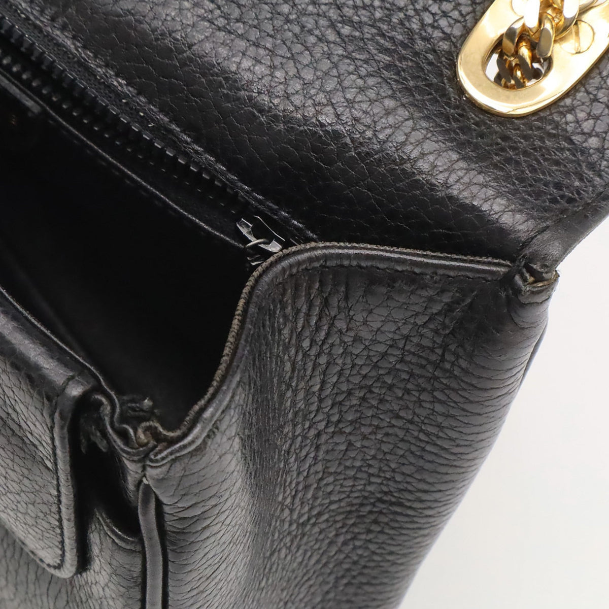 Celine Macadam Black Leather Shoulder Bag (Pre-Owned)
