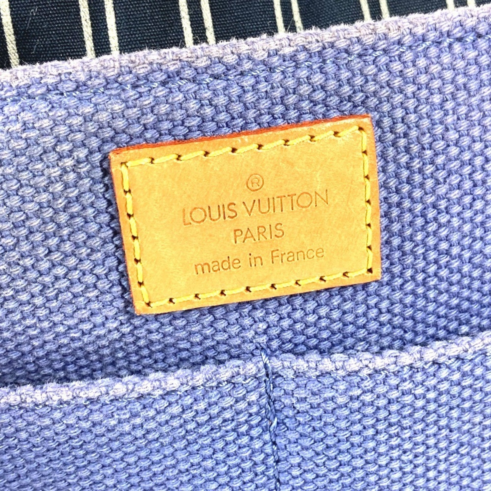 Louis Vuitton Blue Canvas Shoulder Bag Tote Bag (Pre-Owned)