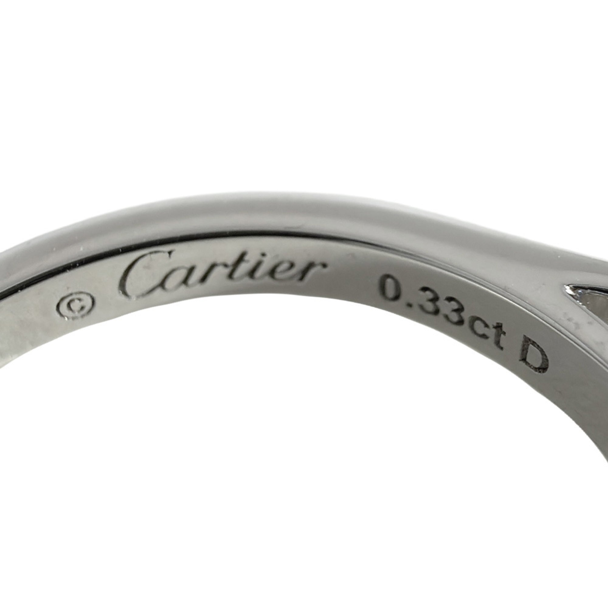 Cartier Silver Platinum 950 Anniversary Ring (Pre-Owned)
