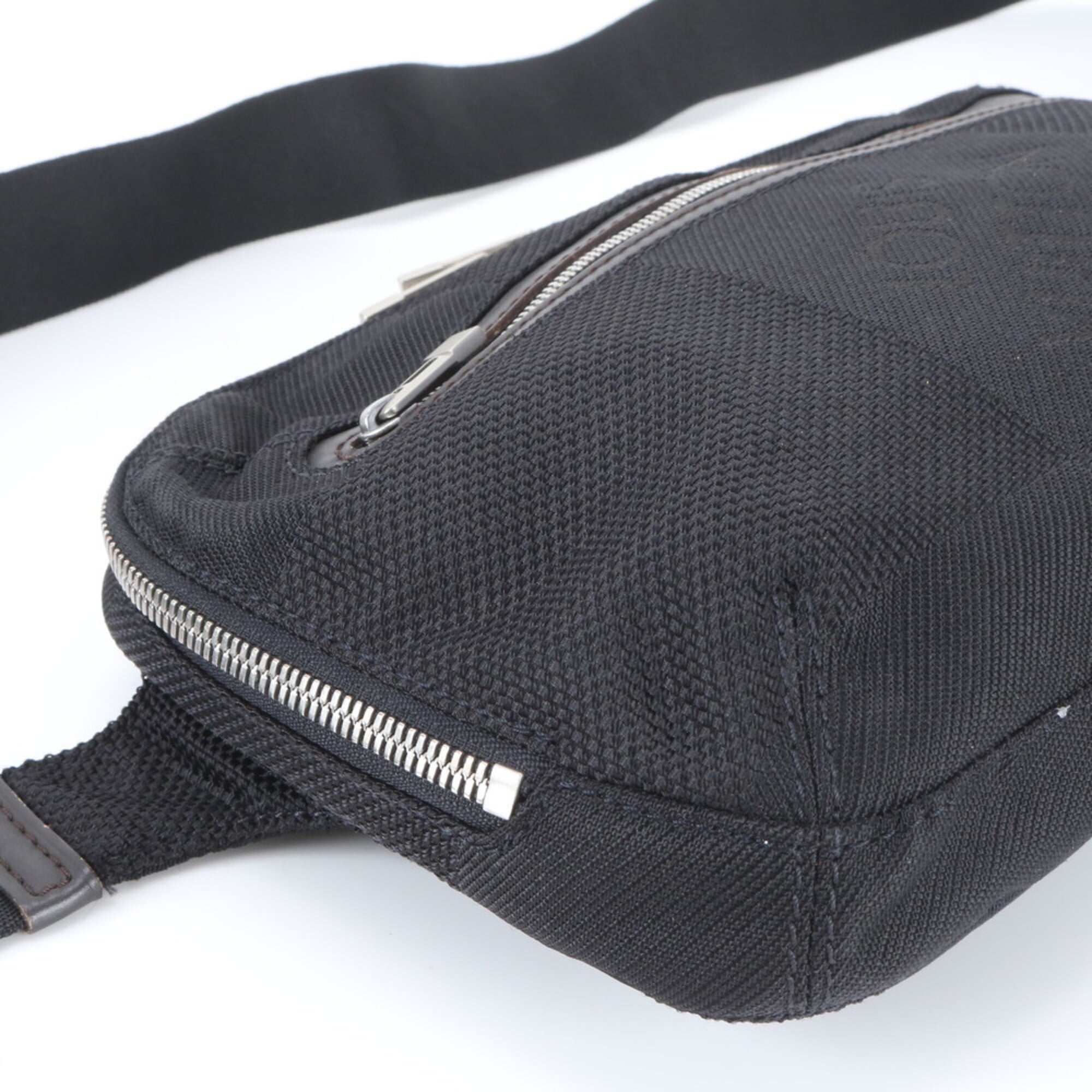 Louis Vuitton Damier Canvas Noir Leather Canvas Sling Bag (Pre-Owned)