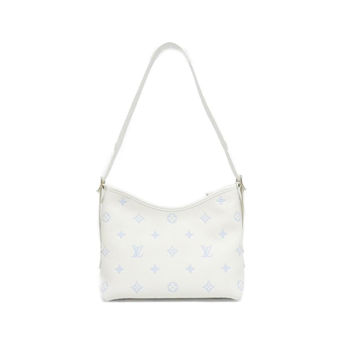 Louis Vuitton Monogram Empreinte Blanc Blue Leather Shoulder Bag (Pre-Owned)