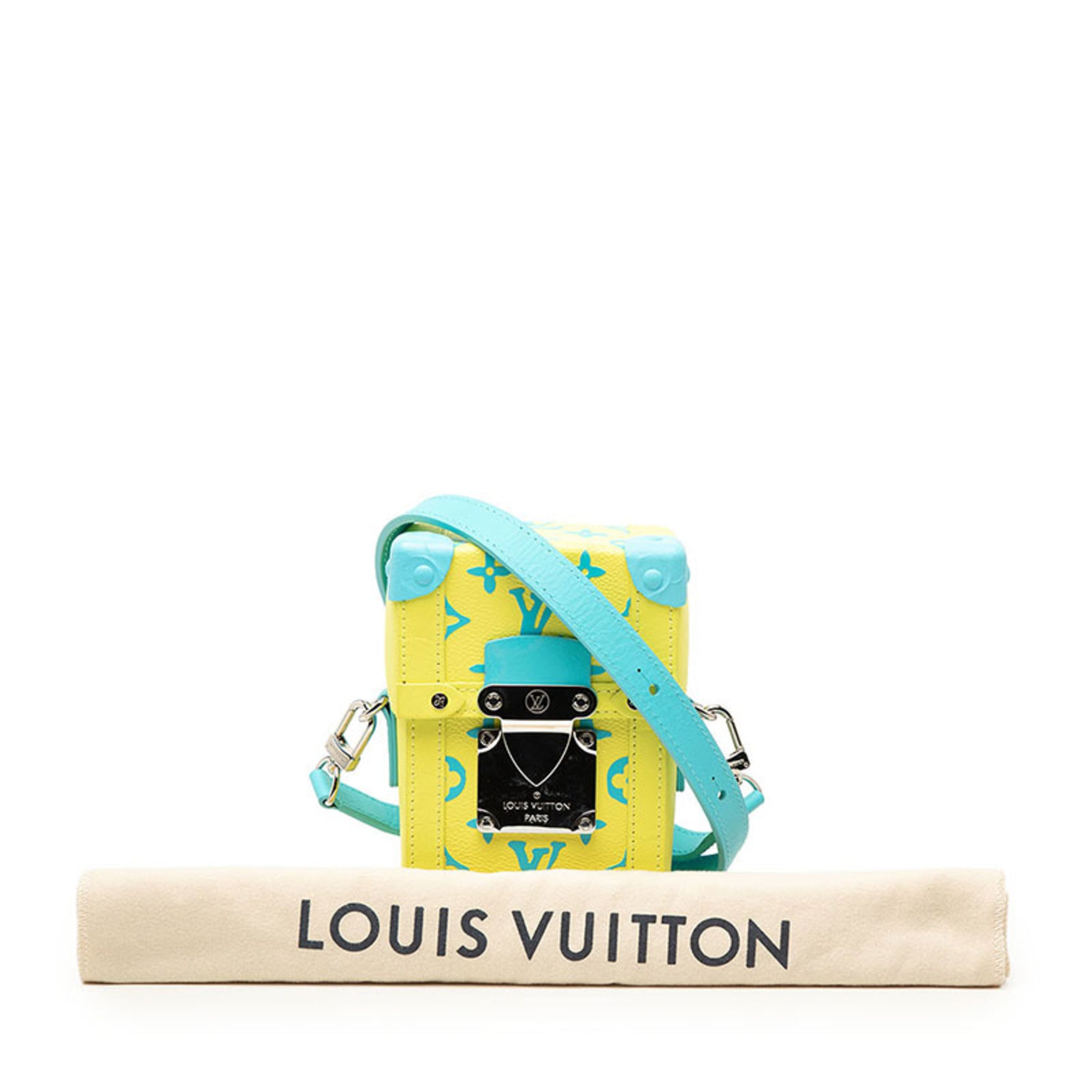 Louis Vuitton Blue Yellow Leather Shoulder Bag (Pre-Owned)