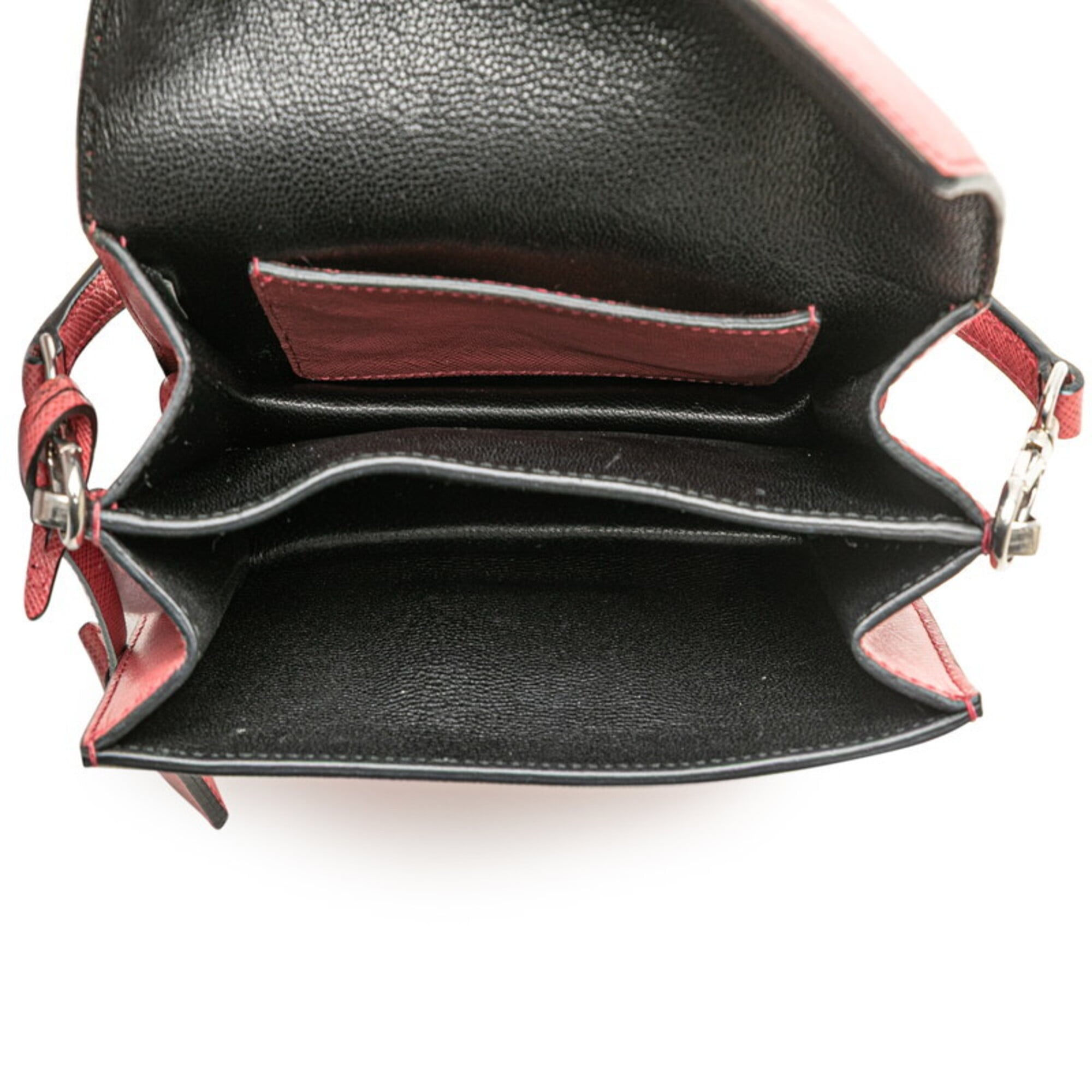Prada Pink Leather Handbag Shoulder Bag (Pre-Owned)