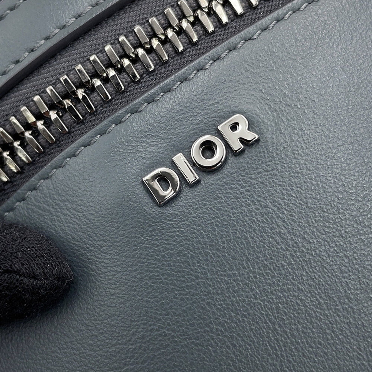 Christian Dior Gray Leather Sling Bag (Pre-Owned)