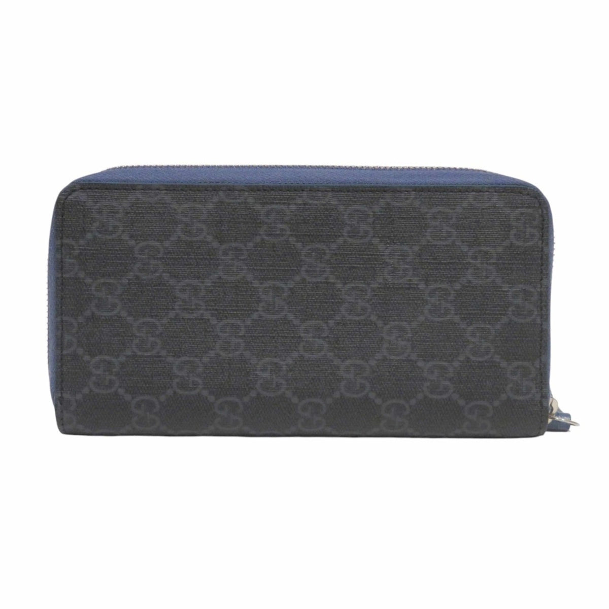 Gucci Gg Supreme Black Blue Gg Supreme Long Wallet (Bi-Fold) (Pre-Owned)