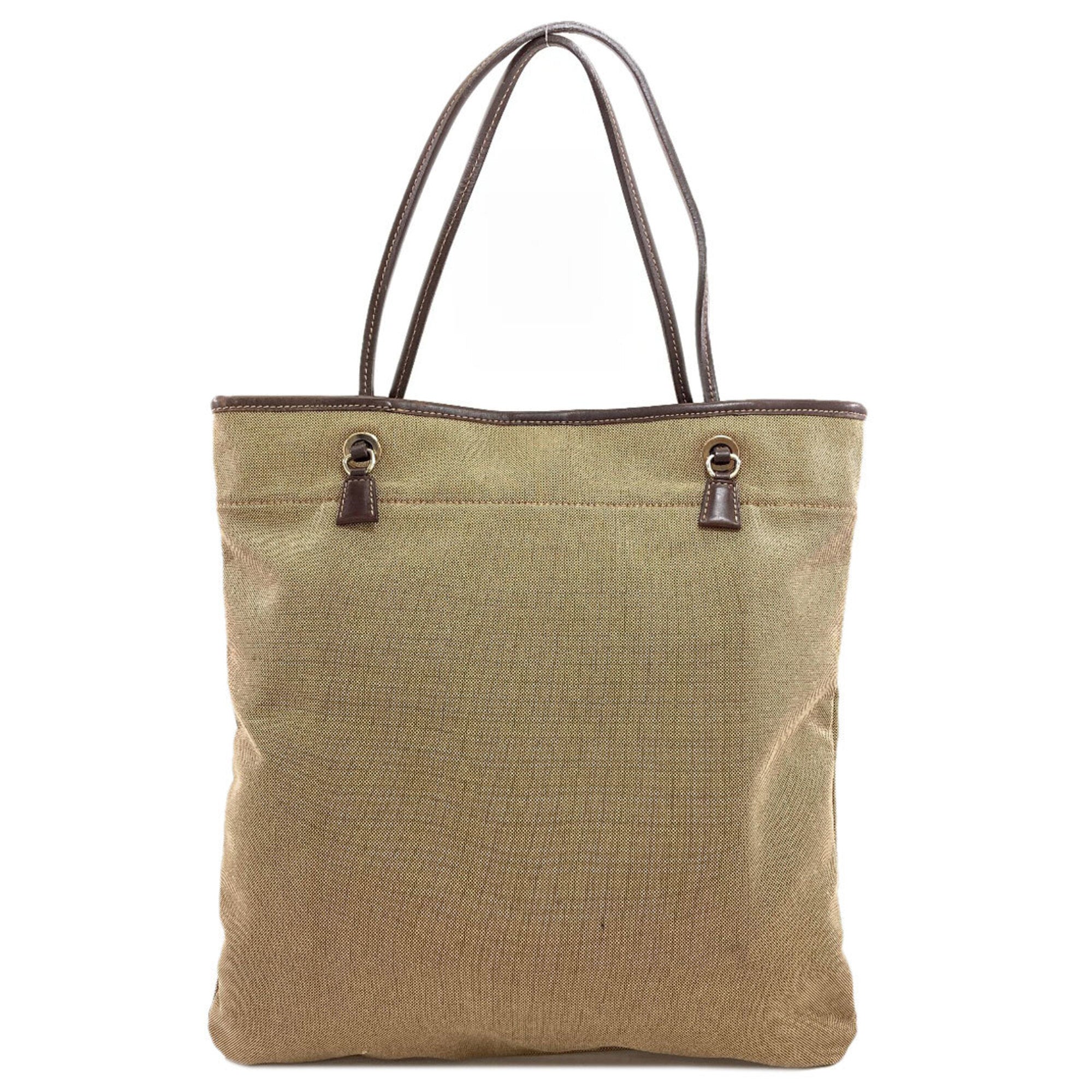 Prada Brown Canvas Tote Bag (Pre-Owned)