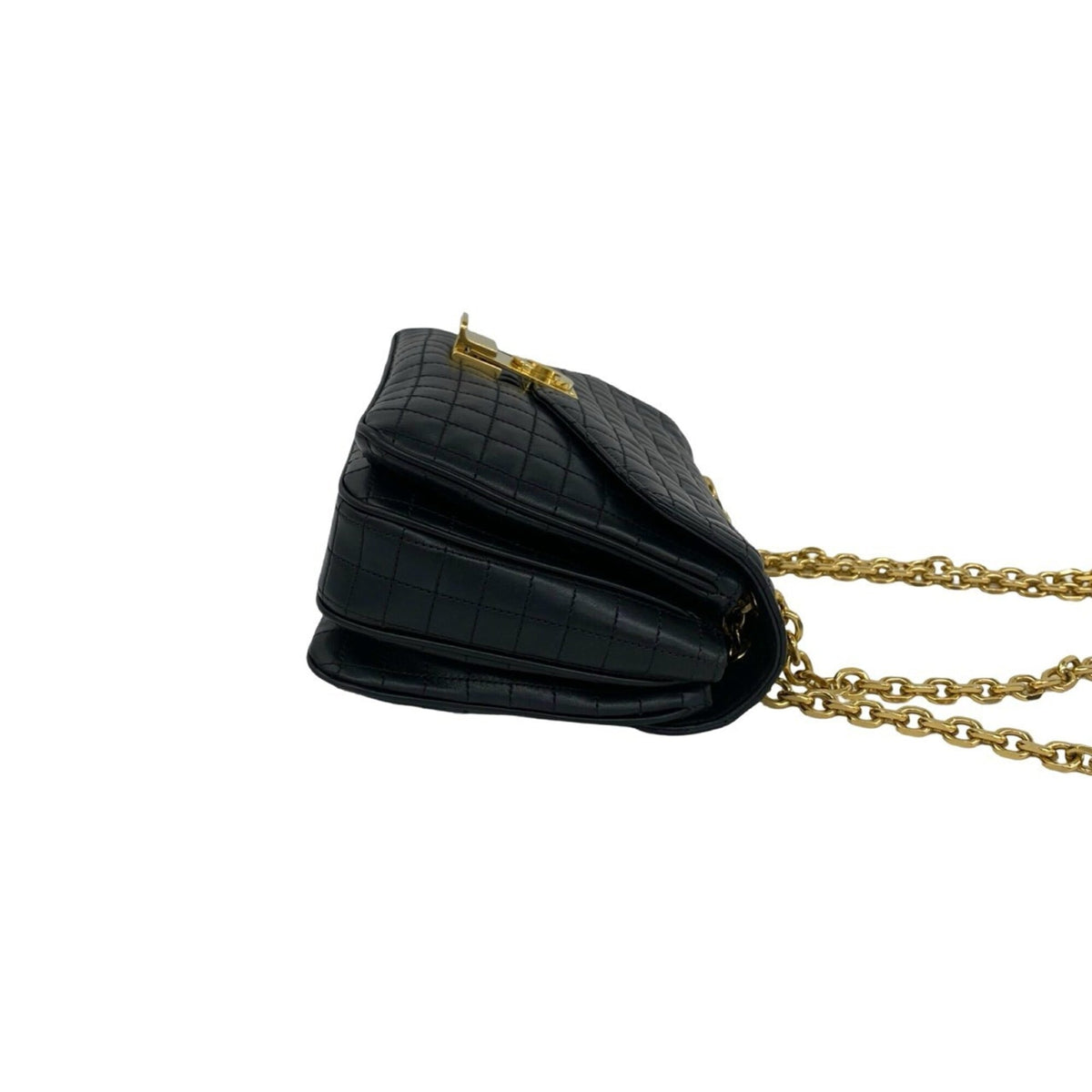 Celine Black Leather Crossbody Bag Handbag Pochette Shoulder Bag (Pre-Owned)