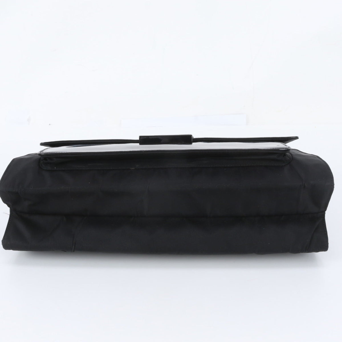 Prada Black Leather Nylon Briefcase (Pre-Owned)