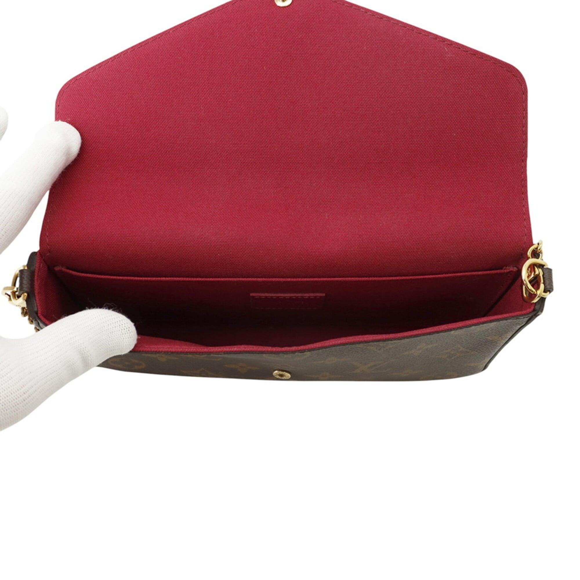 Louis Vuitton Monogram Fuchsia Monogram Chain/Shoulder Wallet (Pre-Owned)