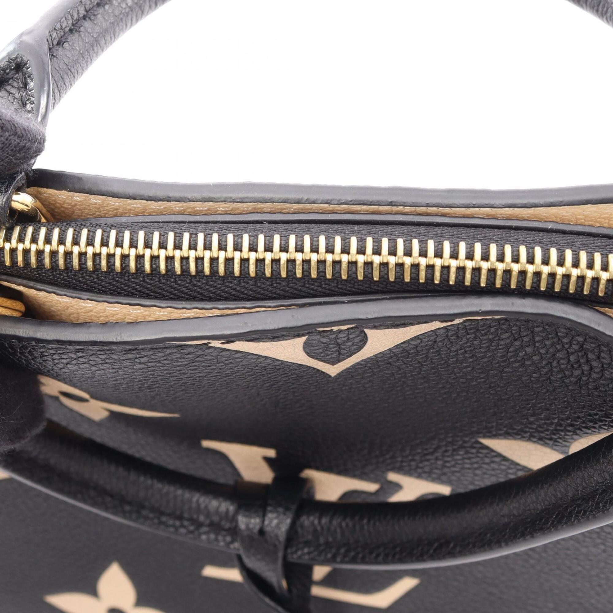Louis Vuitton Monogram Empreinte Beige Black Leather Handbag (Pre-Owned)