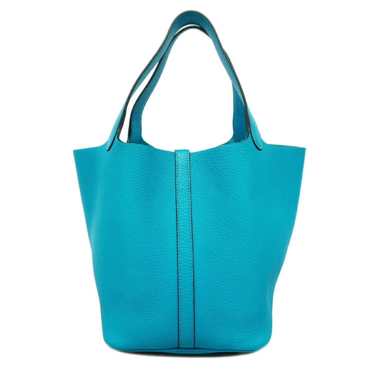 Hermes Turquoise Taurillon Clemence Leather Handbag (Pre-Owned)