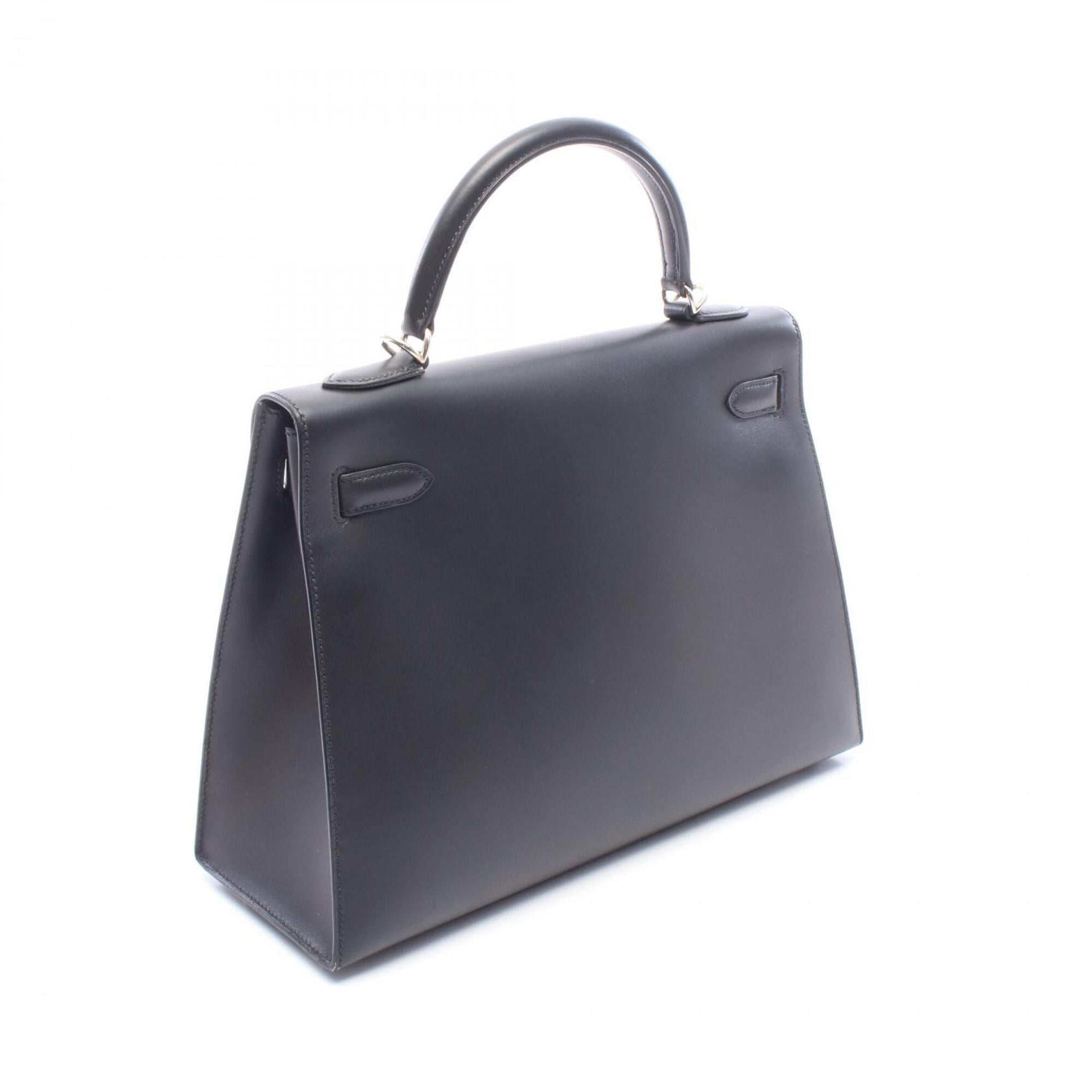 Hermes Black Chamonix Leather Handbag (Pre-Owned)
