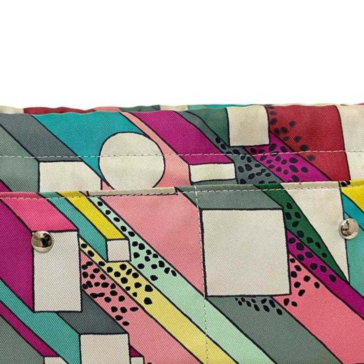 Hermes Multi-Color Silk Barenia Leather Pouch (Pre-Owned)