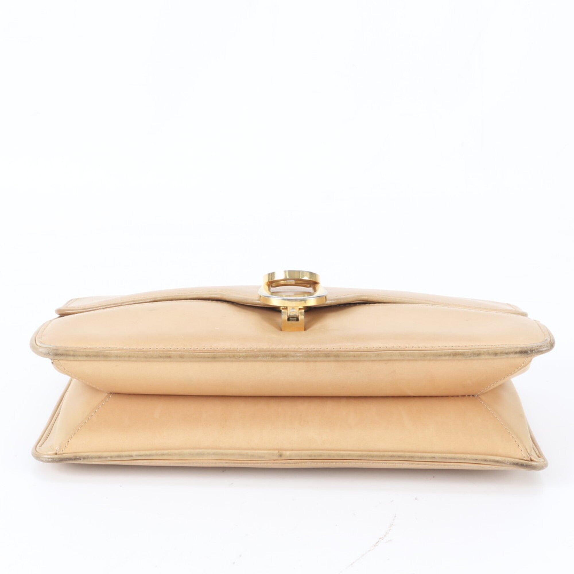Gucci Beige Leather Handbag Tote Bag (Pre-Owned)