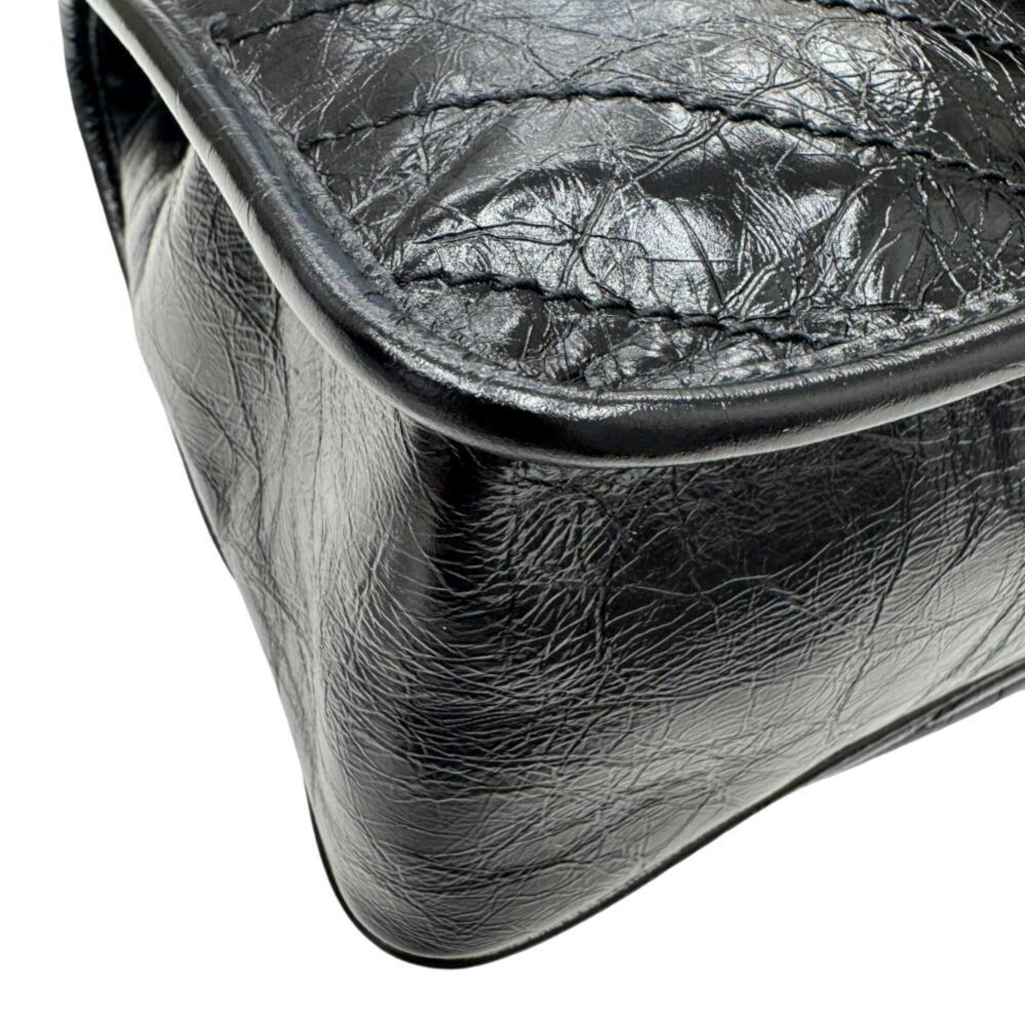 Yves Saint Laurent Black Leather Shoulder Bag (Pre-Owned)