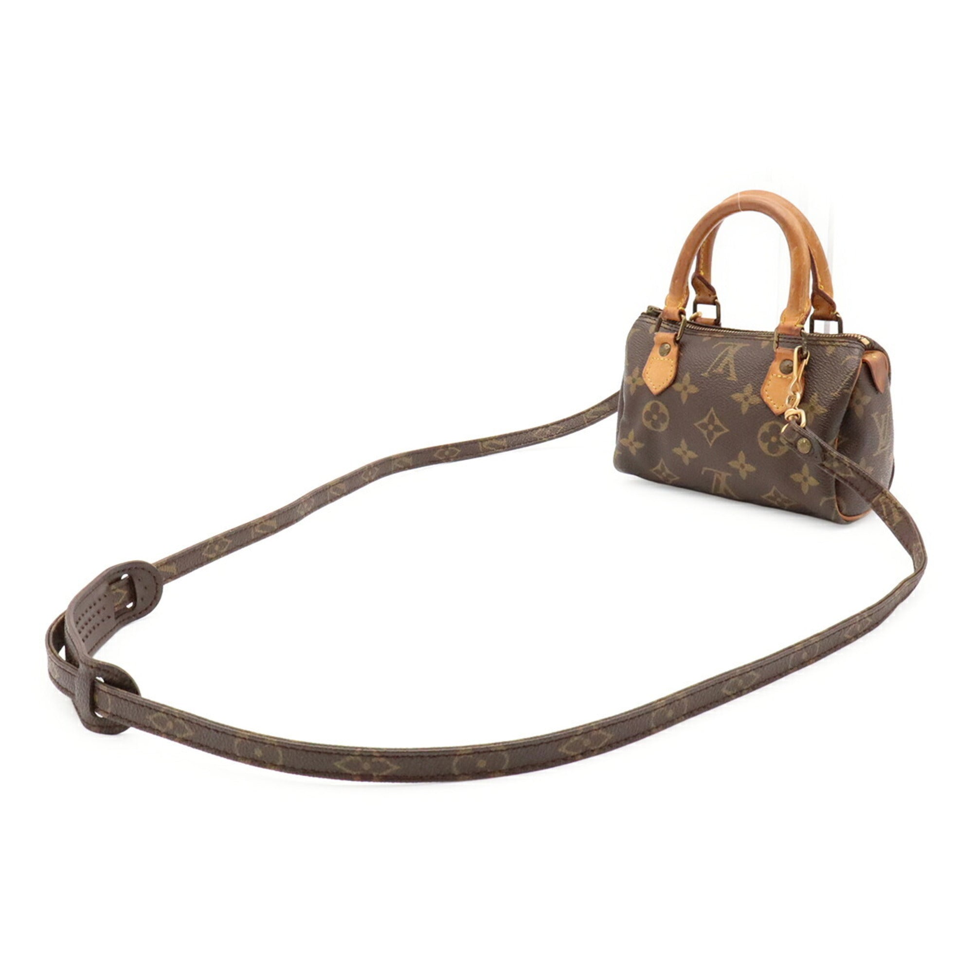 Louis Vuitton Brown Monogram Mini Handbag Pouch Shoulder Bag (Pre-Owned)