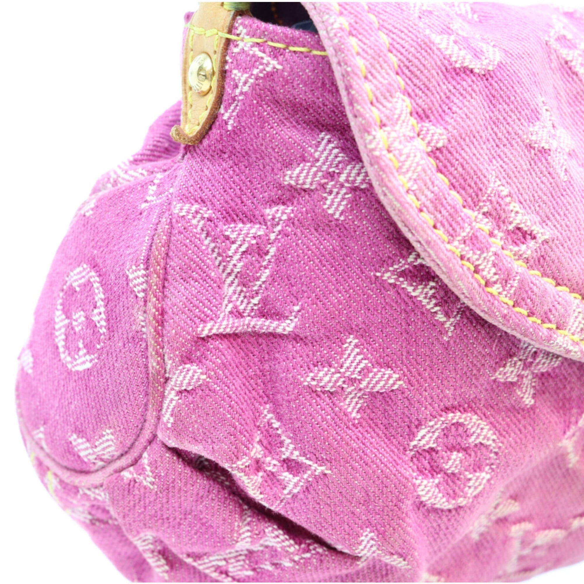 Louis Vuitton Pink Monogram Denim Shoulder Bag (Pre-Owned)